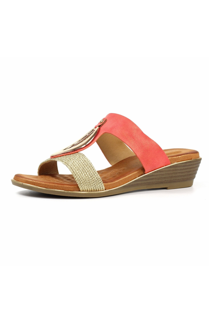 Lunar Shoes Porto Coral Wedge Sandal