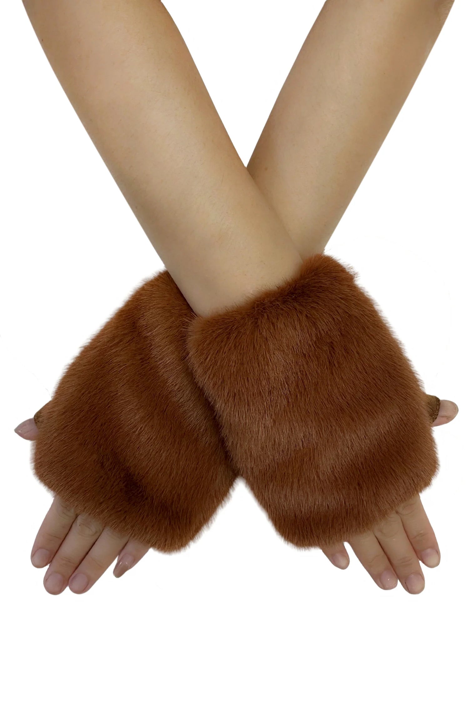 Faux Fur Fingerless Gloves