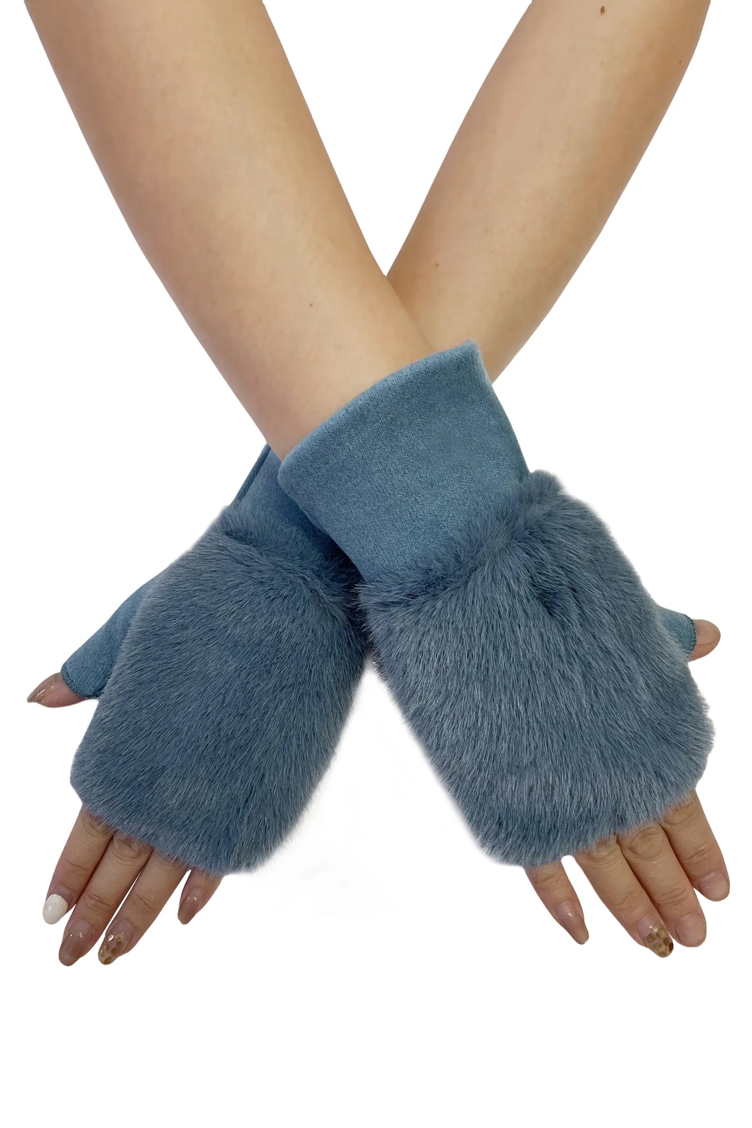 Faux Fur Fingerless Wrist Warmers