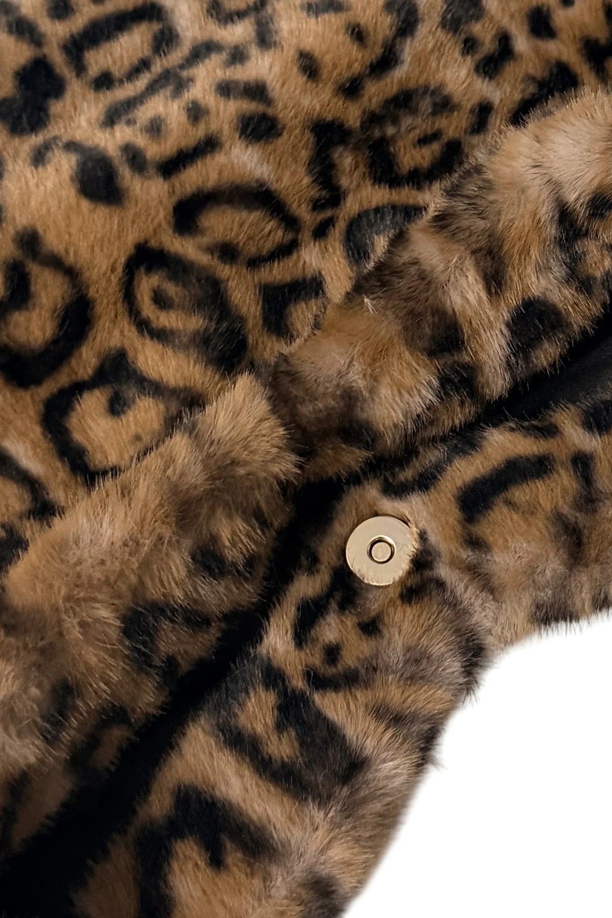 Faux Fur Deer & Leopard Print Top Handle Tote Bag