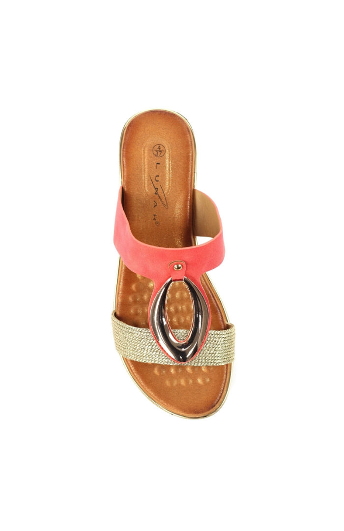 Lunar Shoes Porto Coral Wedge Sandal