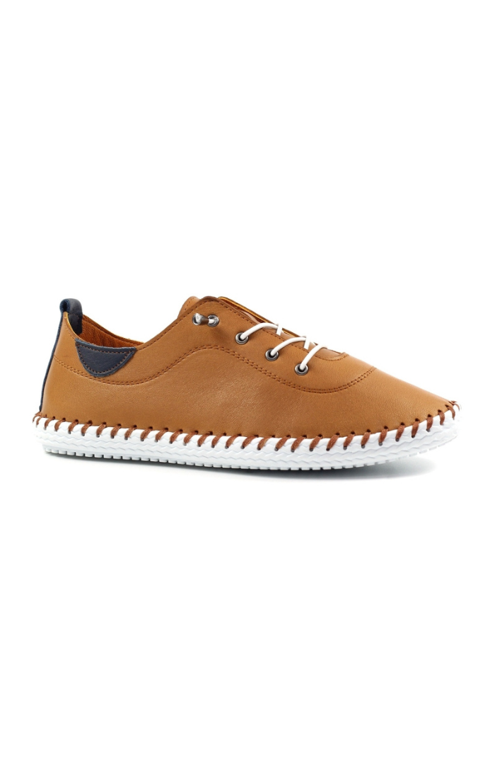 Lunar Shoes St Ives Leather Plimsoll