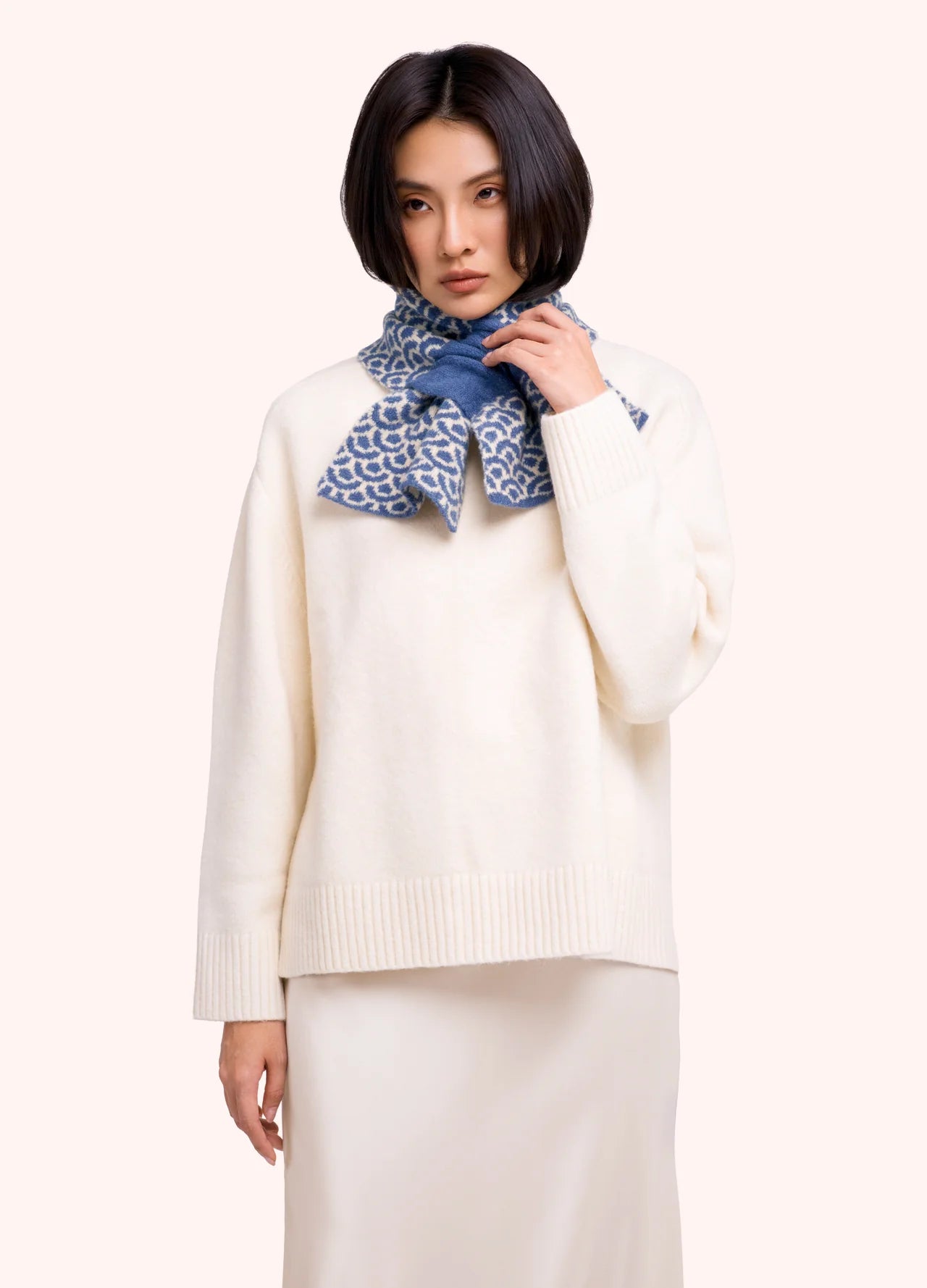 Powder AW26 Agatha Scarf in Denim Mix