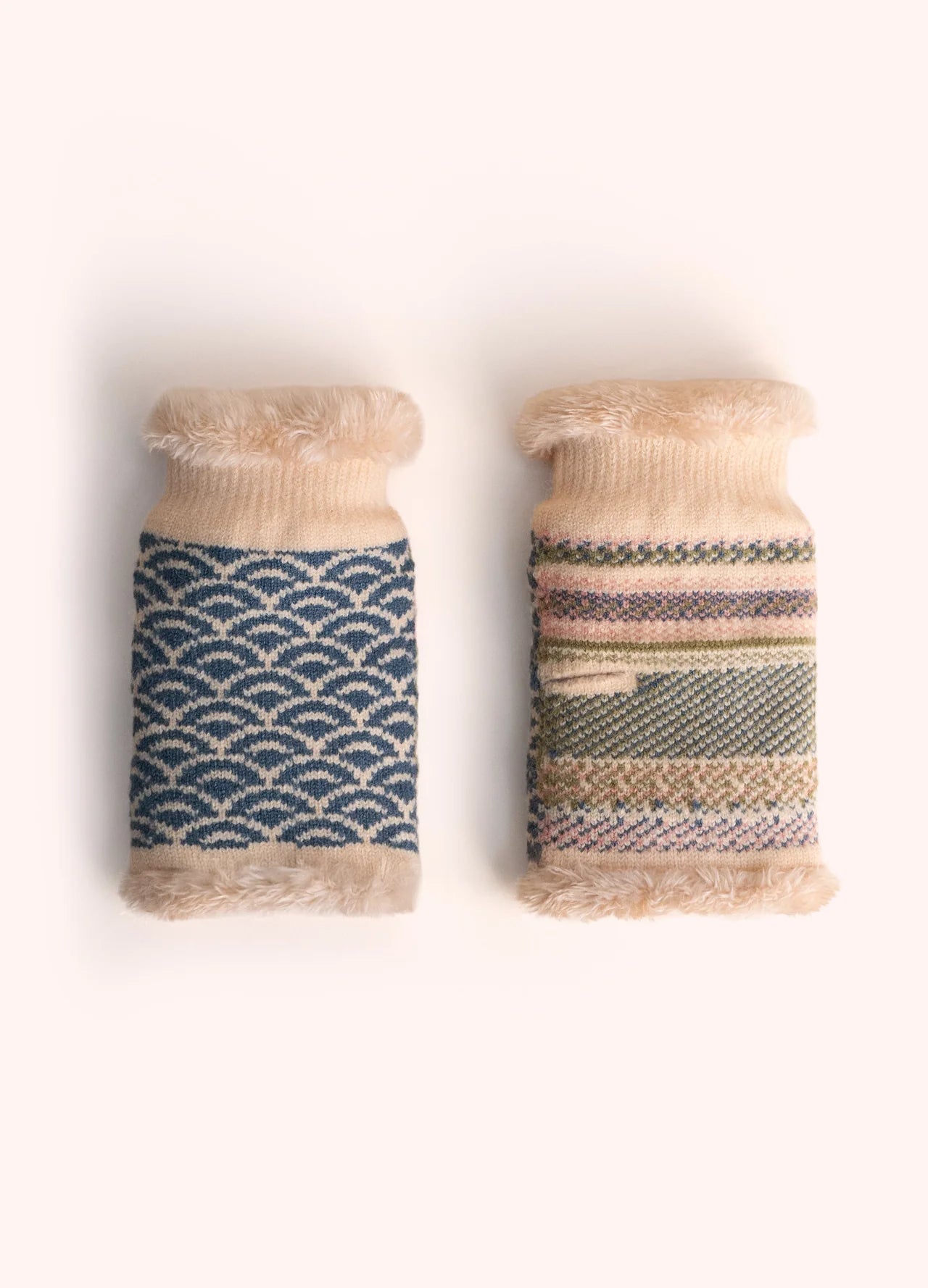 Powder AW26 Agatha Wrist Warmers in Denim Mix