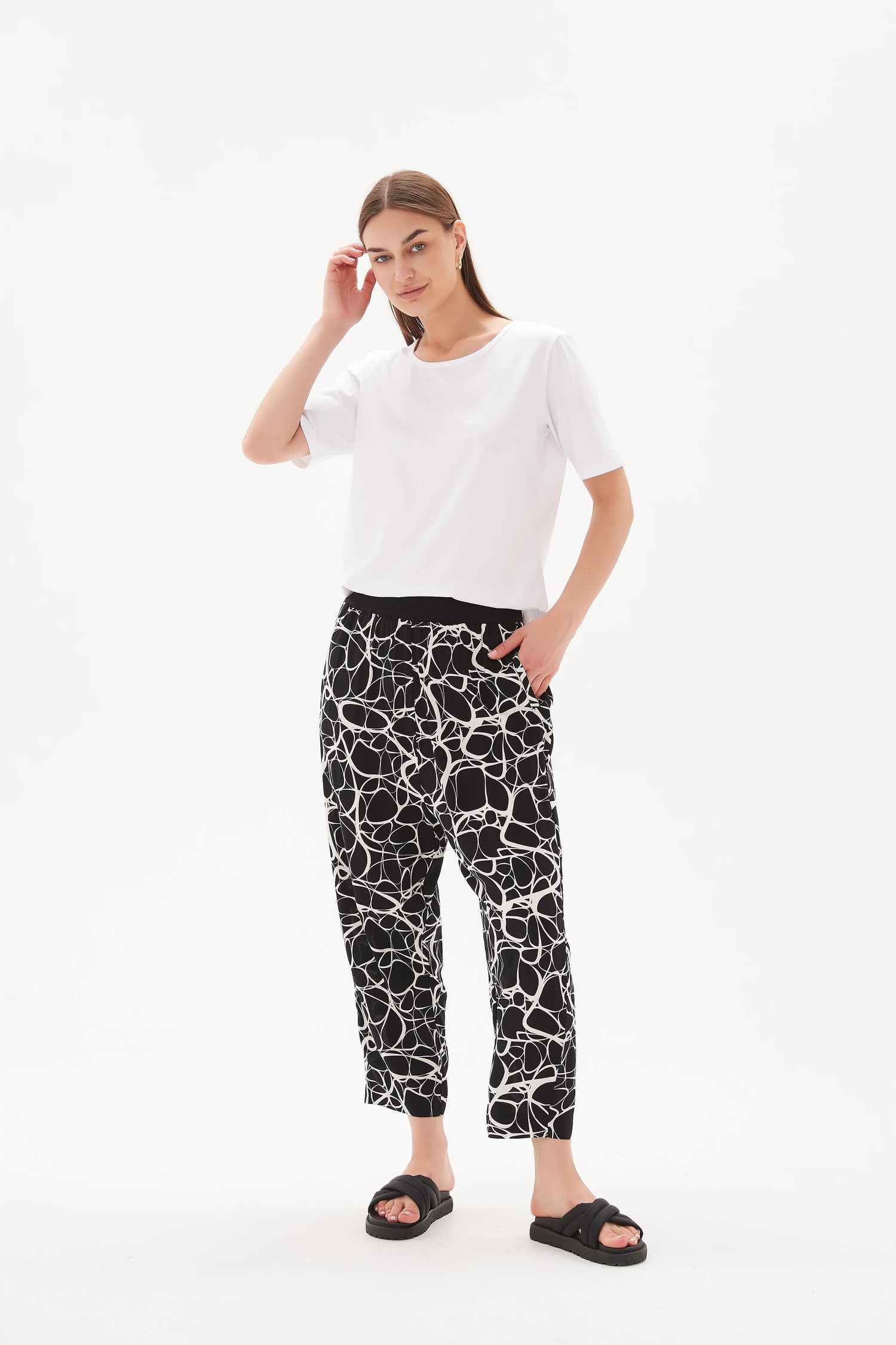 Drop Crotch Contrast Pant