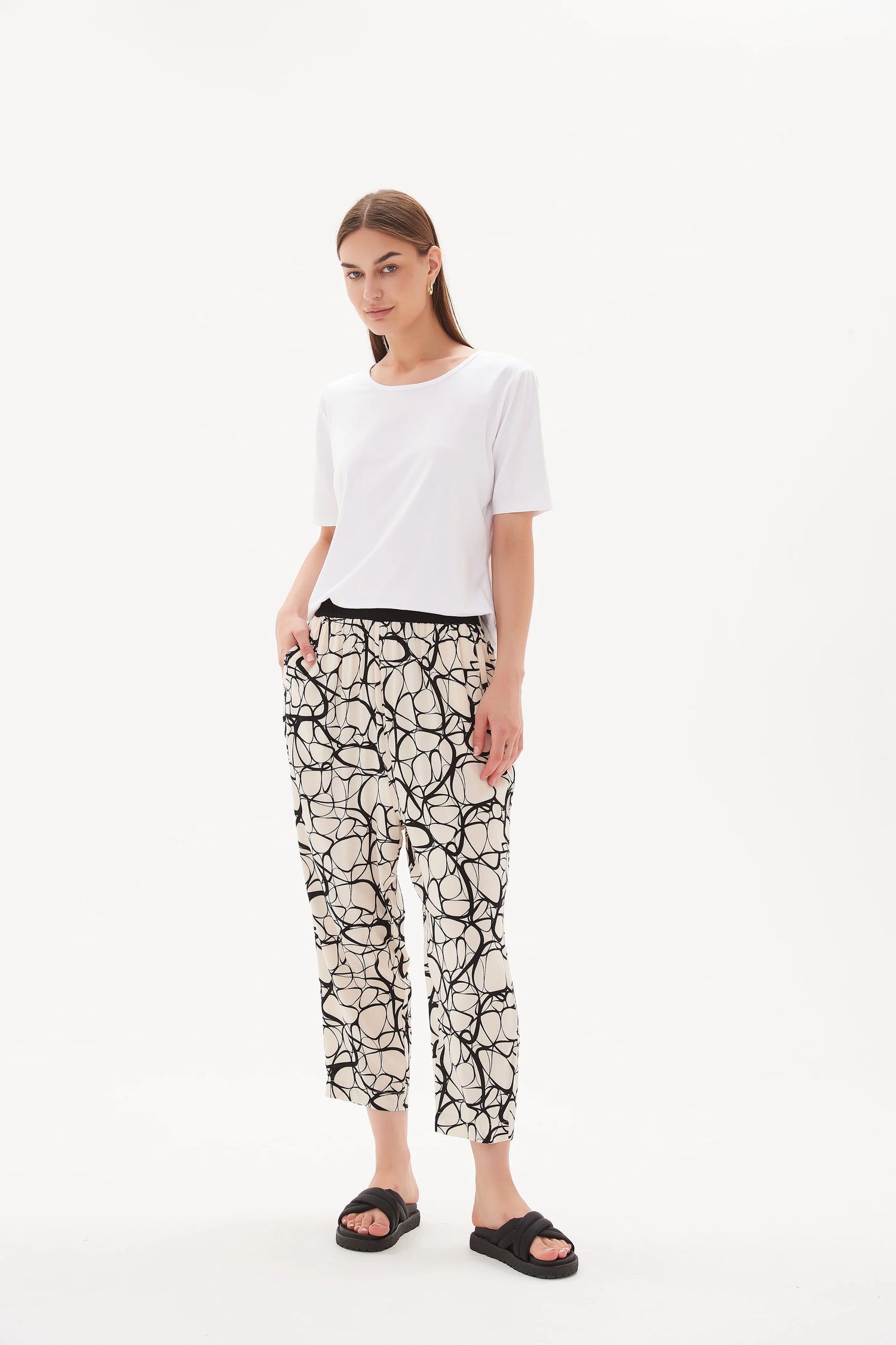 Drop Crotch Contrast Pant