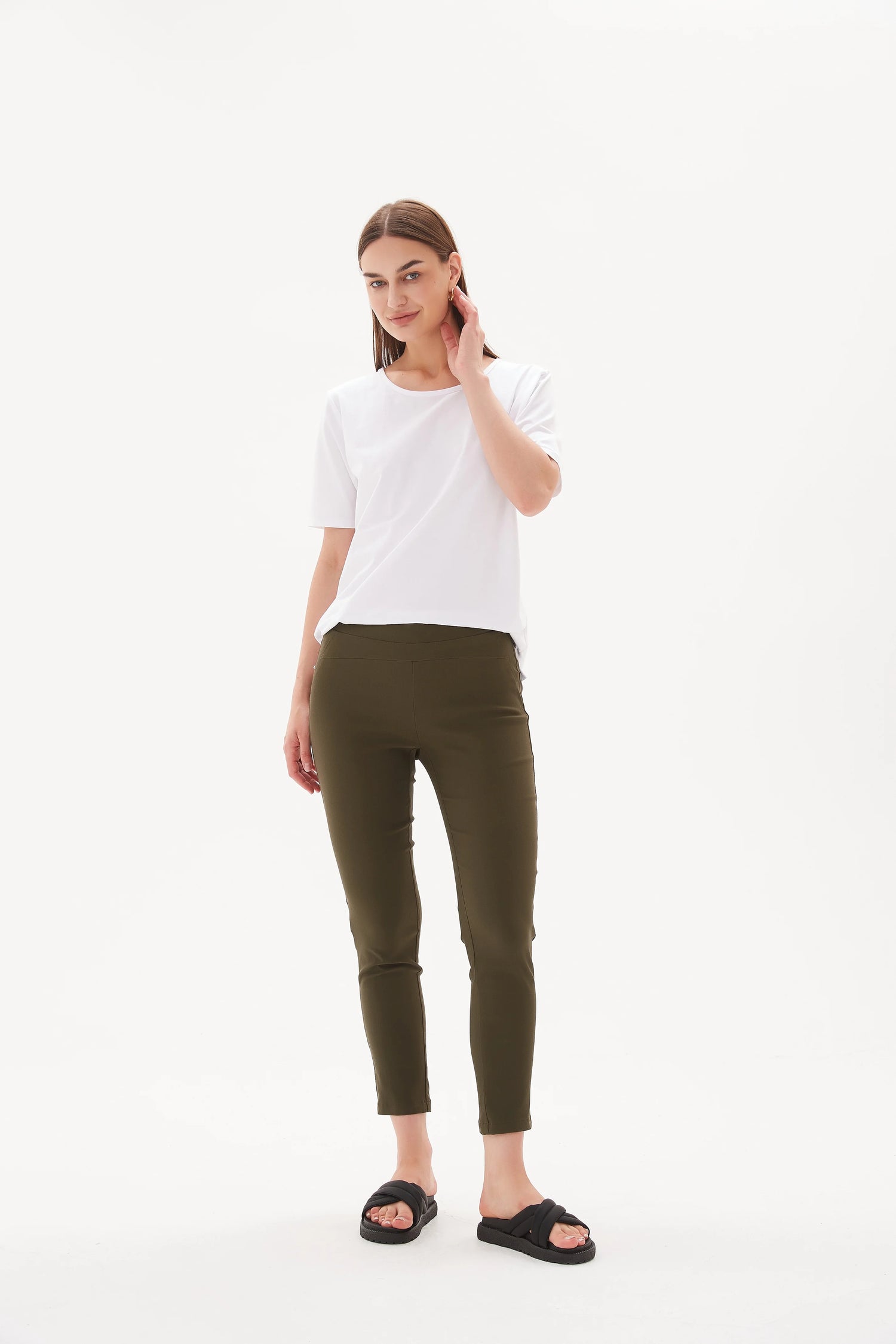 Straight Crop Pant High Ankle