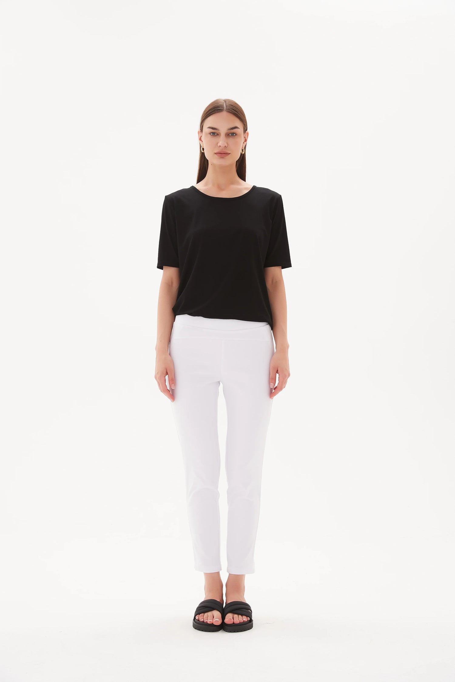 Straight Crop Pant High Ankle