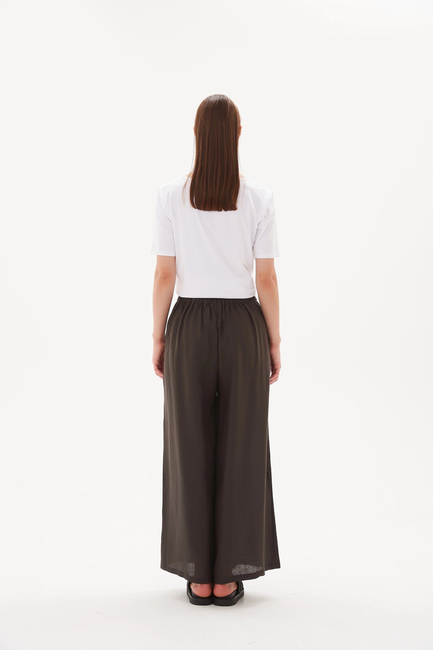 Elastic Back Palazzo Pant