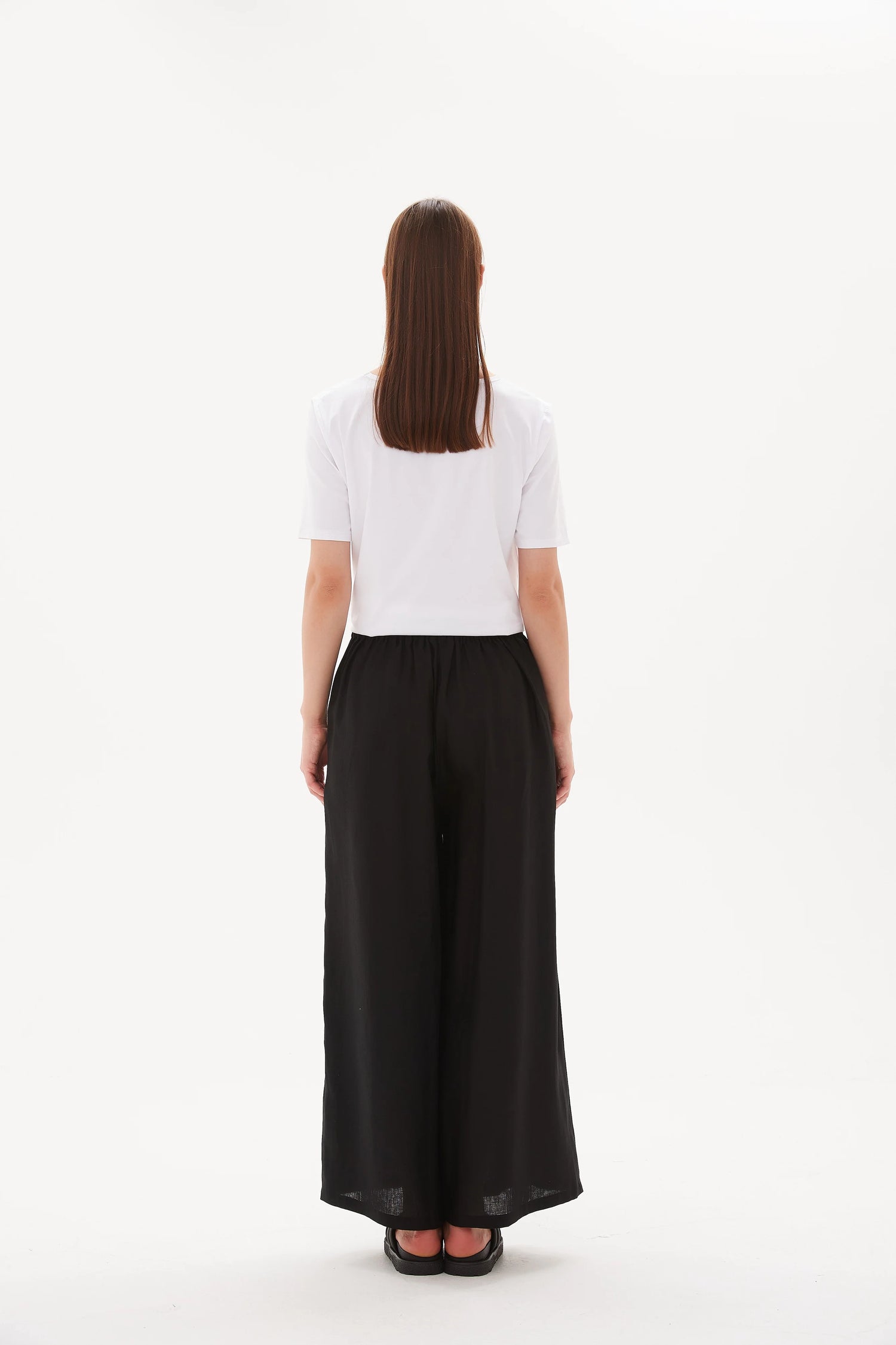 Elastic Back Palazzo Pant