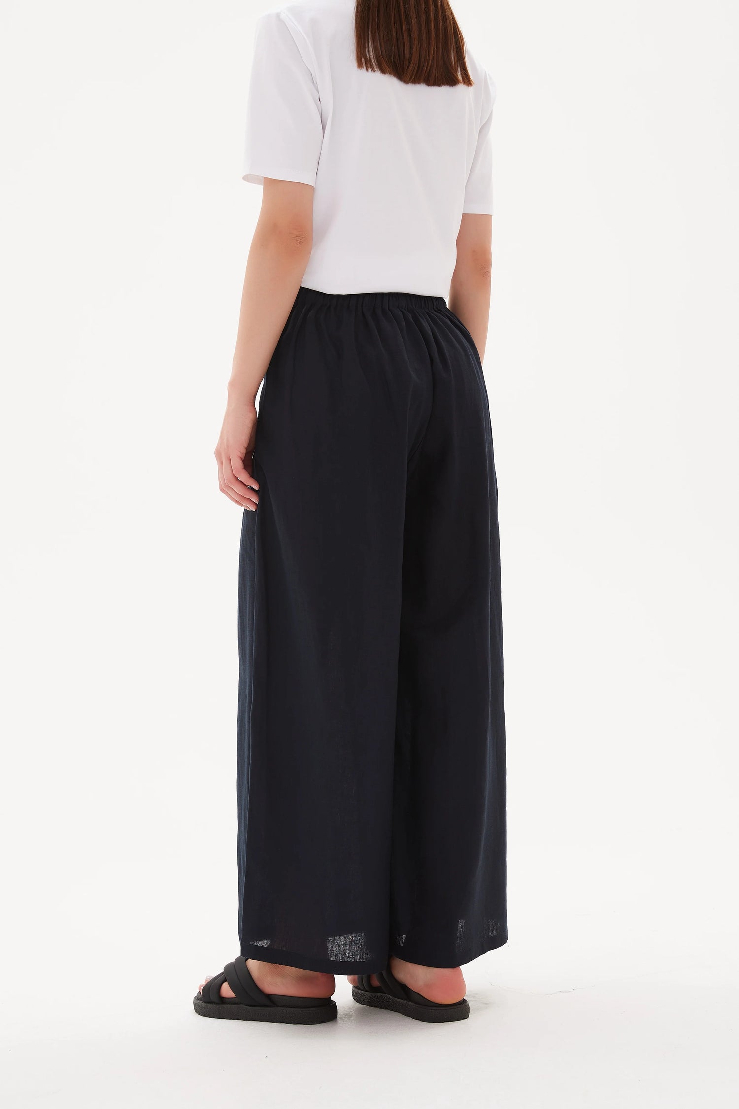 Elastic Back Palazzo Pant