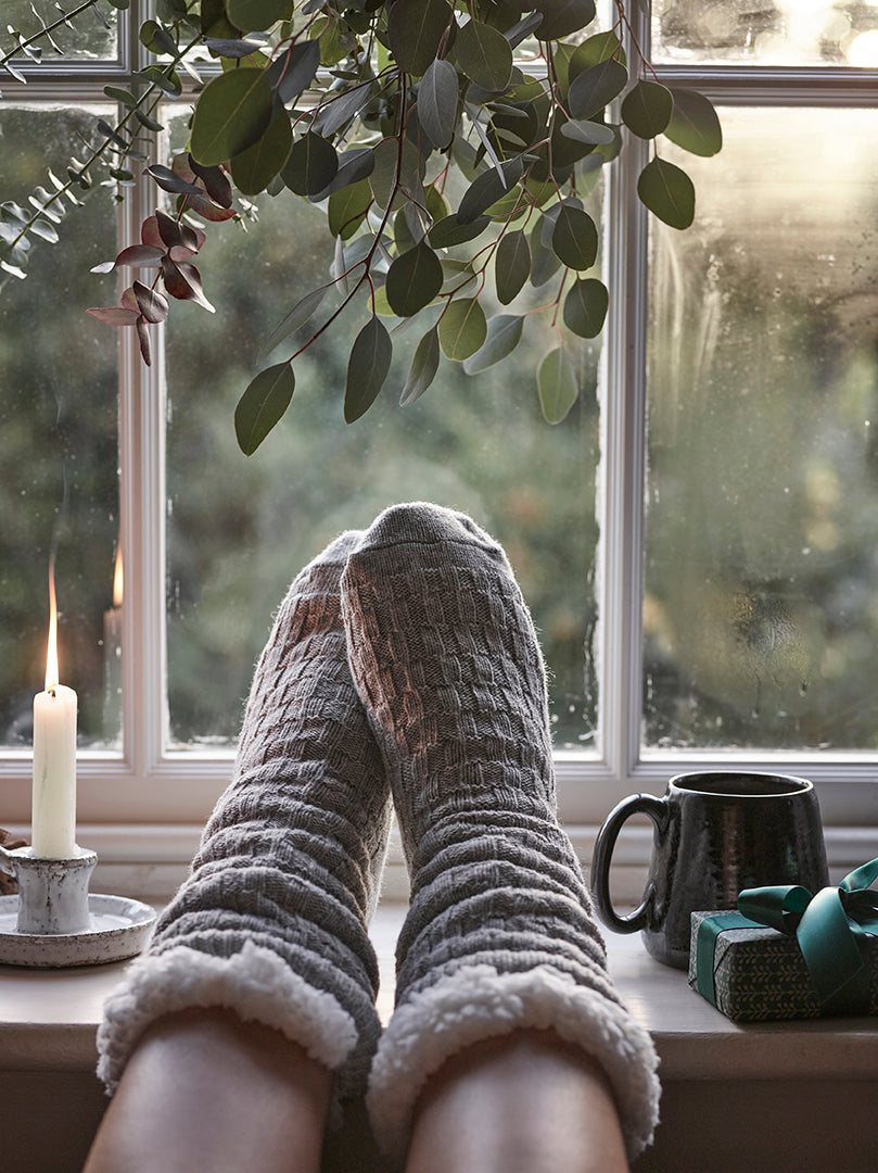 Barbour Cable knit Lounge Socks