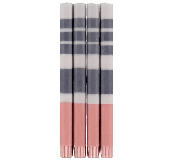 Striped Eco Dinner Candles