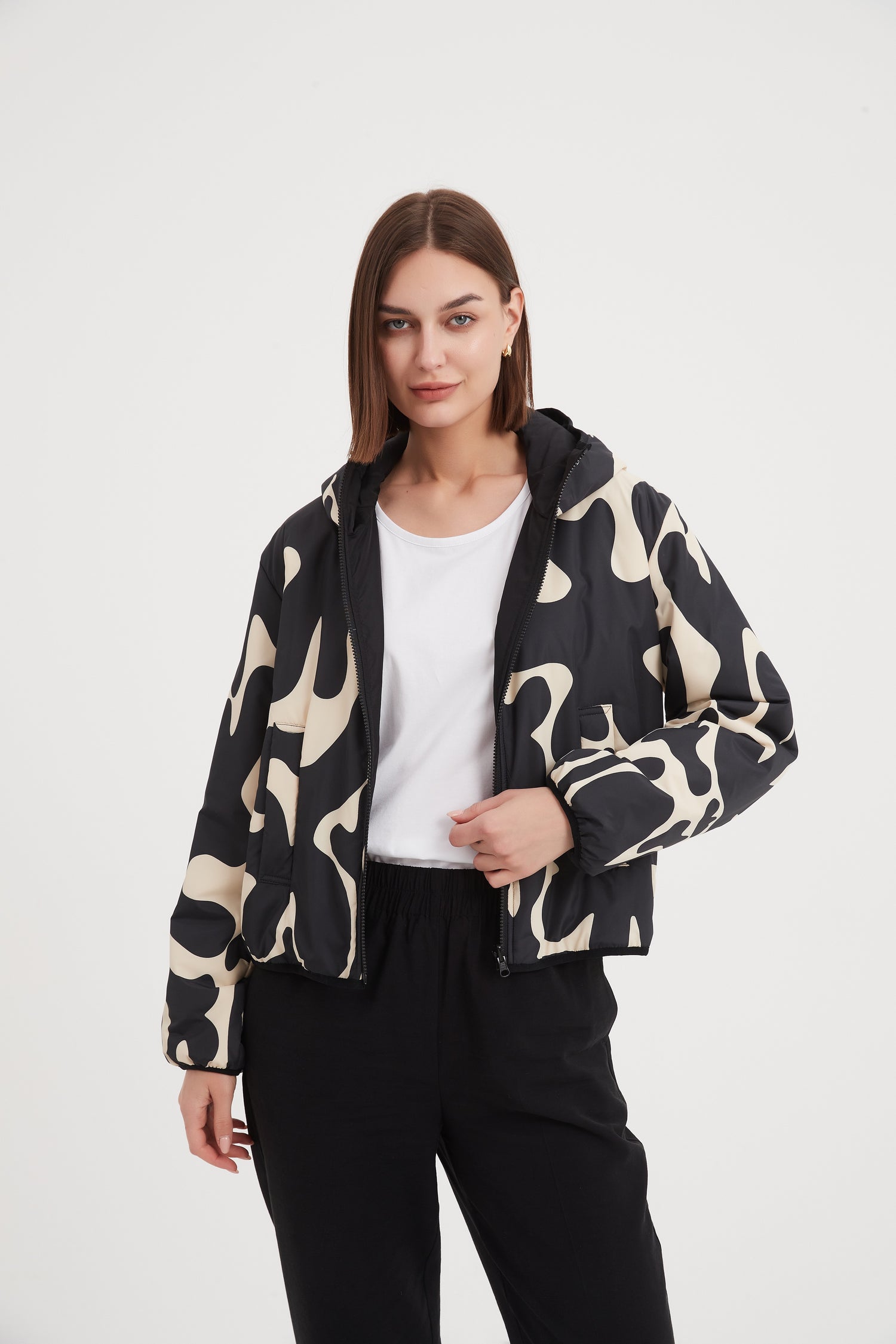 Reversible Print Puffer Jacket