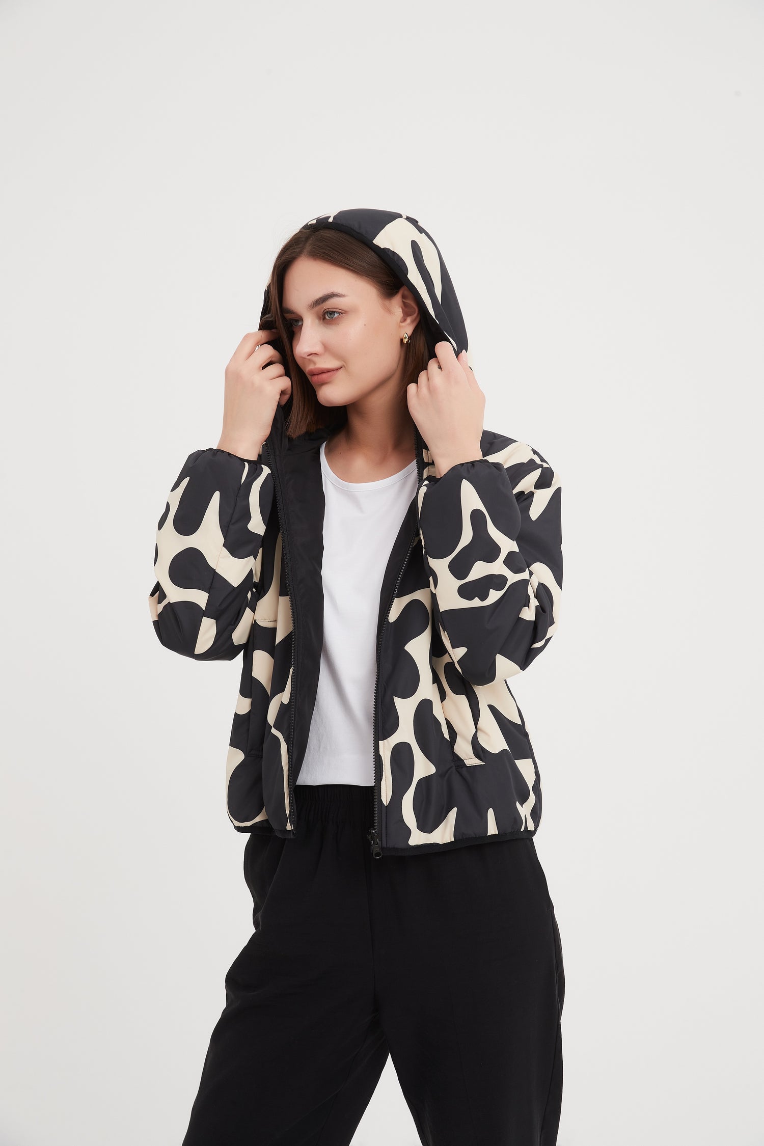 Reversible Print Puffer Jacket