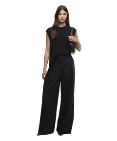 BarbourBarbour International Kaia Wide Leg Trousers BlackClothingBlack - Blue Water Clothing