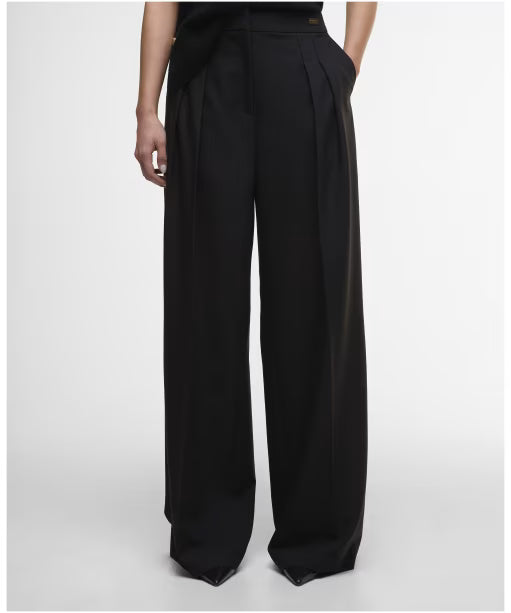 BarbourBarbour International Kaia Wide Leg Trousers BlackClothingBlack - Blue Water Clothing