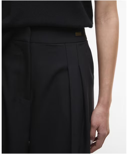 BarbourBarbour International Kaia Wide Leg Trousers BlackClothingBlack - Blue Water Clothing