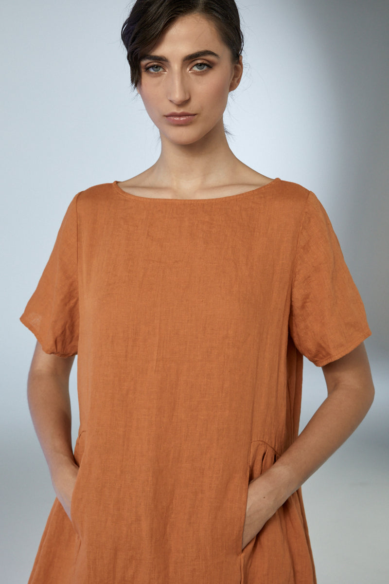 Neirami Short Sleeve Dress Calendula