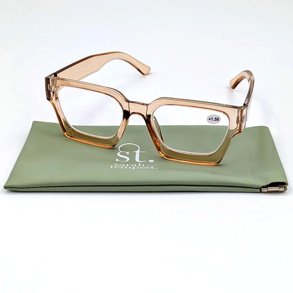 Tempest Designs Arty Square Tortoiseshell Reading Glasses