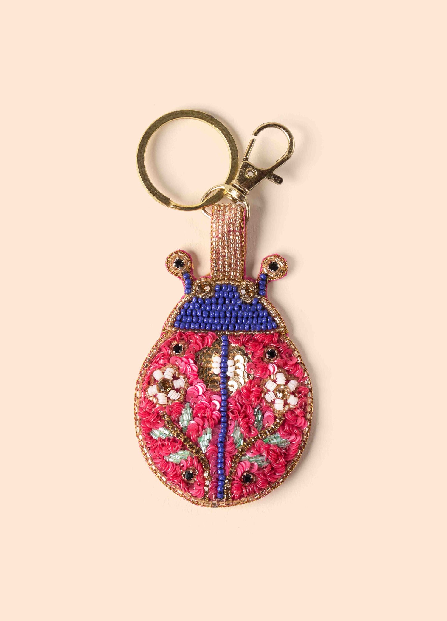 Powder Lovely Ladybird Beaded Keyring