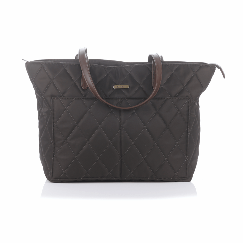 Barbour Quilted Tote Bag Olive