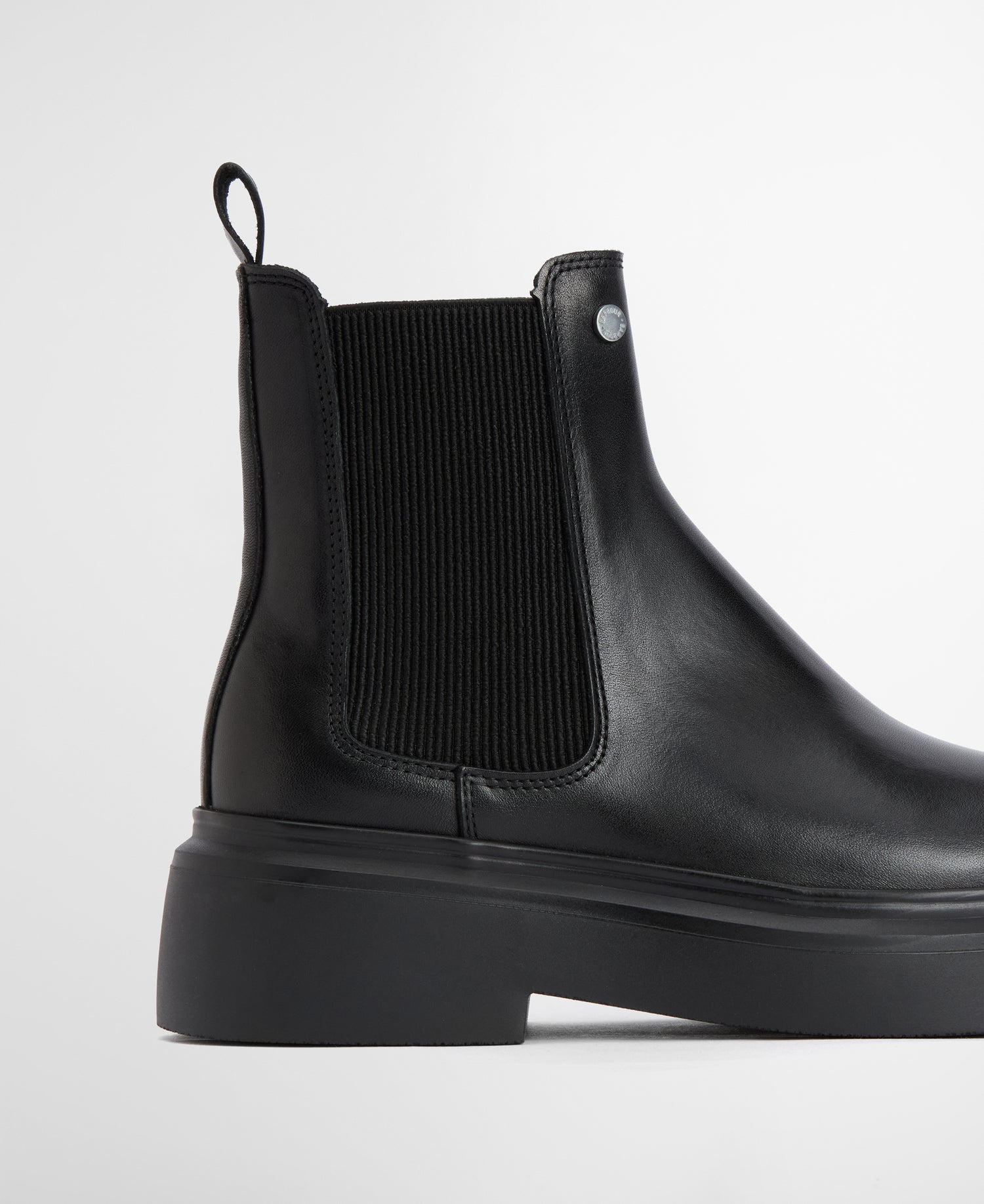 Barbour Celina Leather Chelsea Boot Black