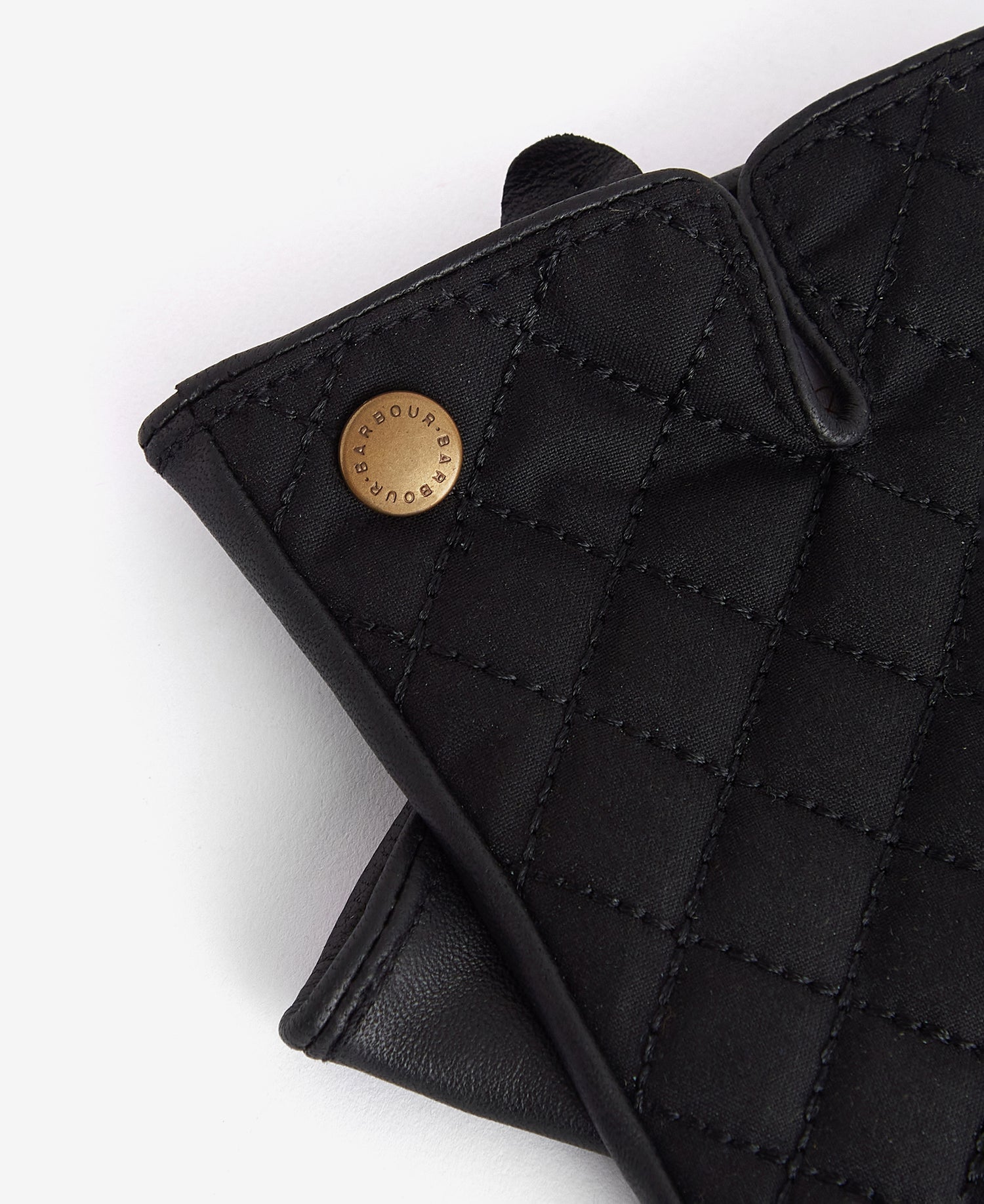 Barbour Scarlet Waxed Cotton Gloves Black