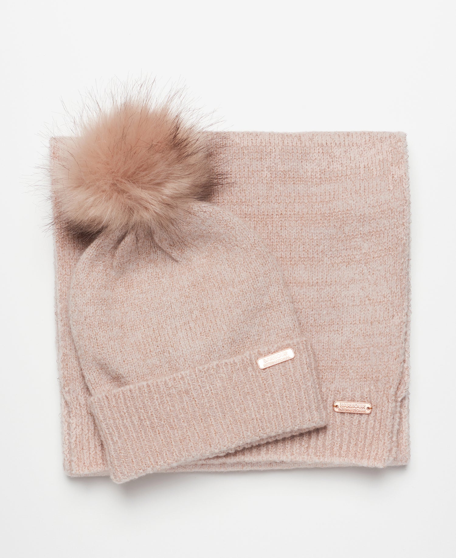 Barbour international Sparkle Beanie & Scarf Gift Set