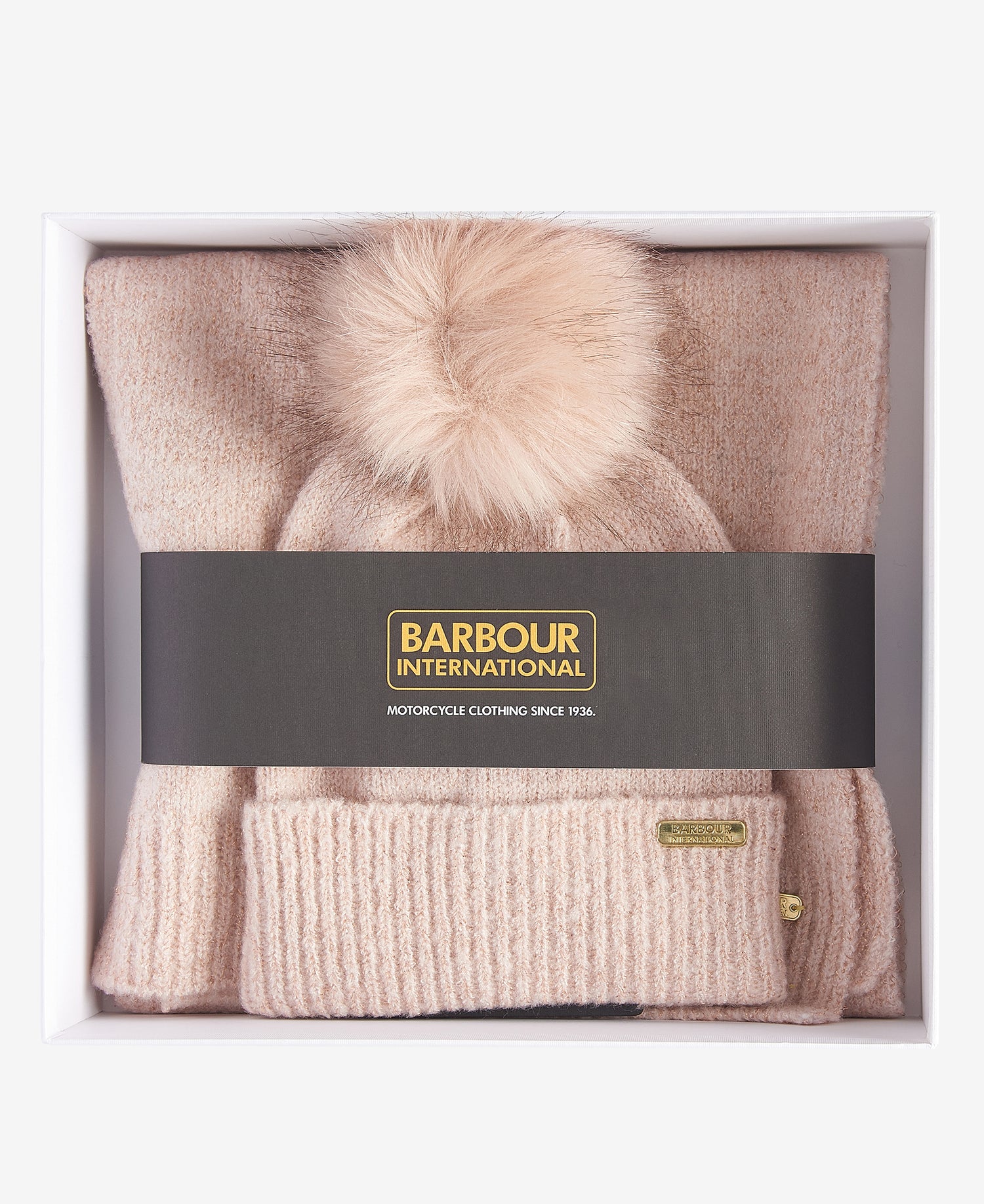 Barbour international Sparkle Beanie & Scarf Gift Set