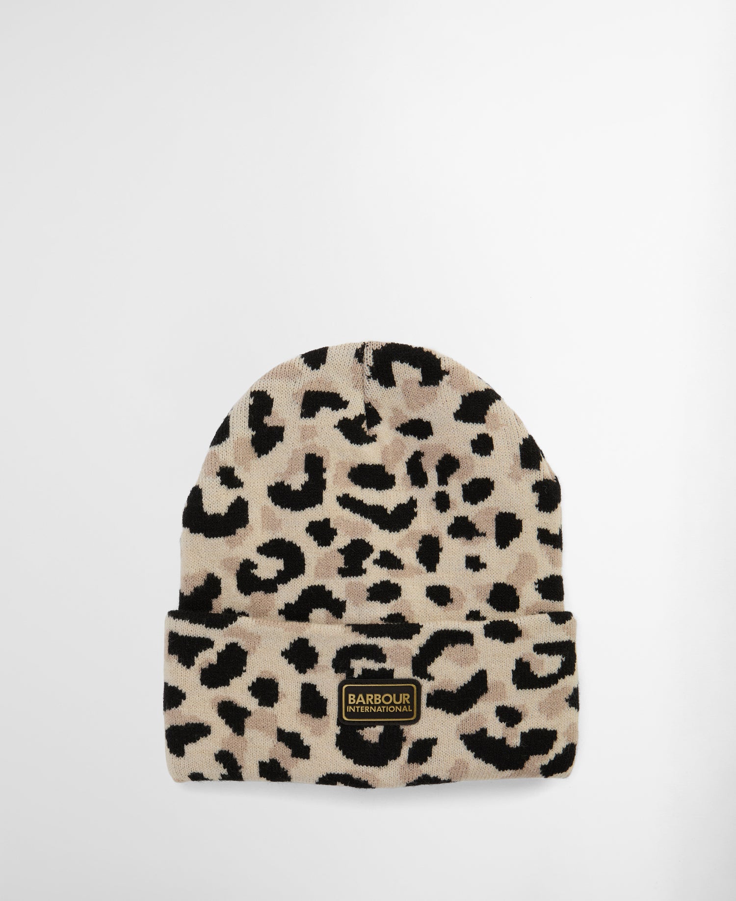Barbour International Harley Leopard Beanie Hat