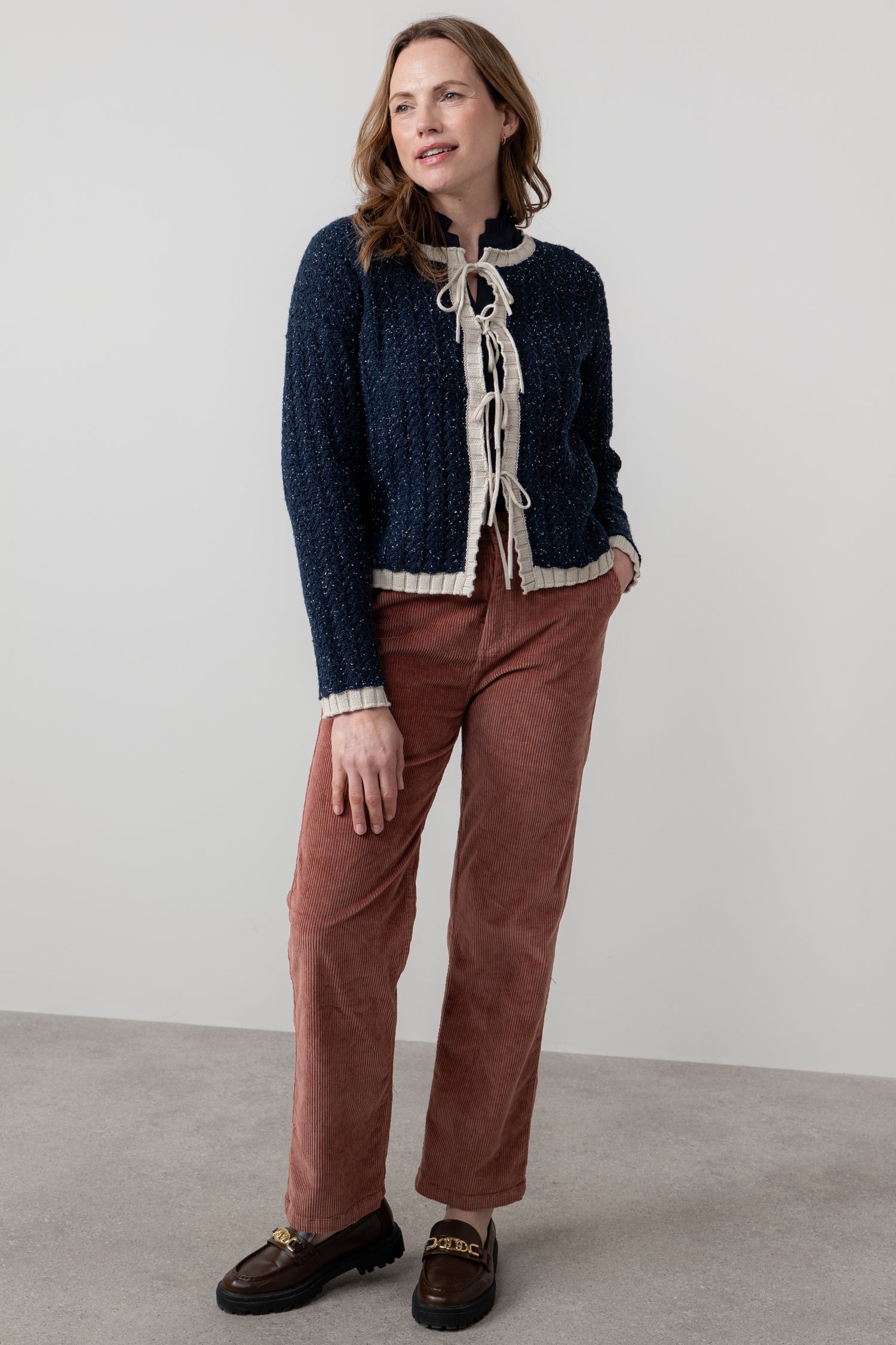 Lily And Me Adelia Cardi Fleck Knit