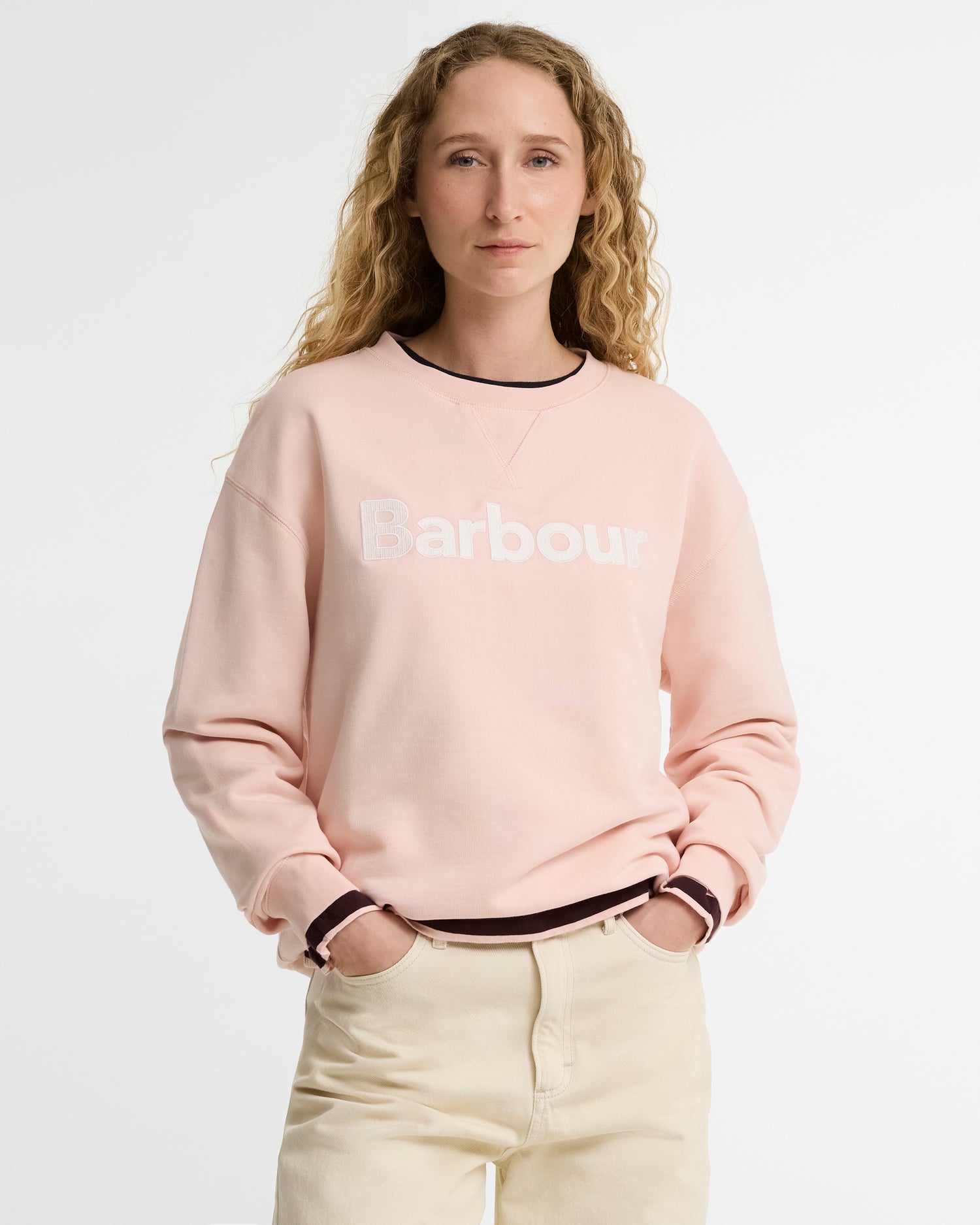 Barbour Hartland Crew Sweatshirt Pink