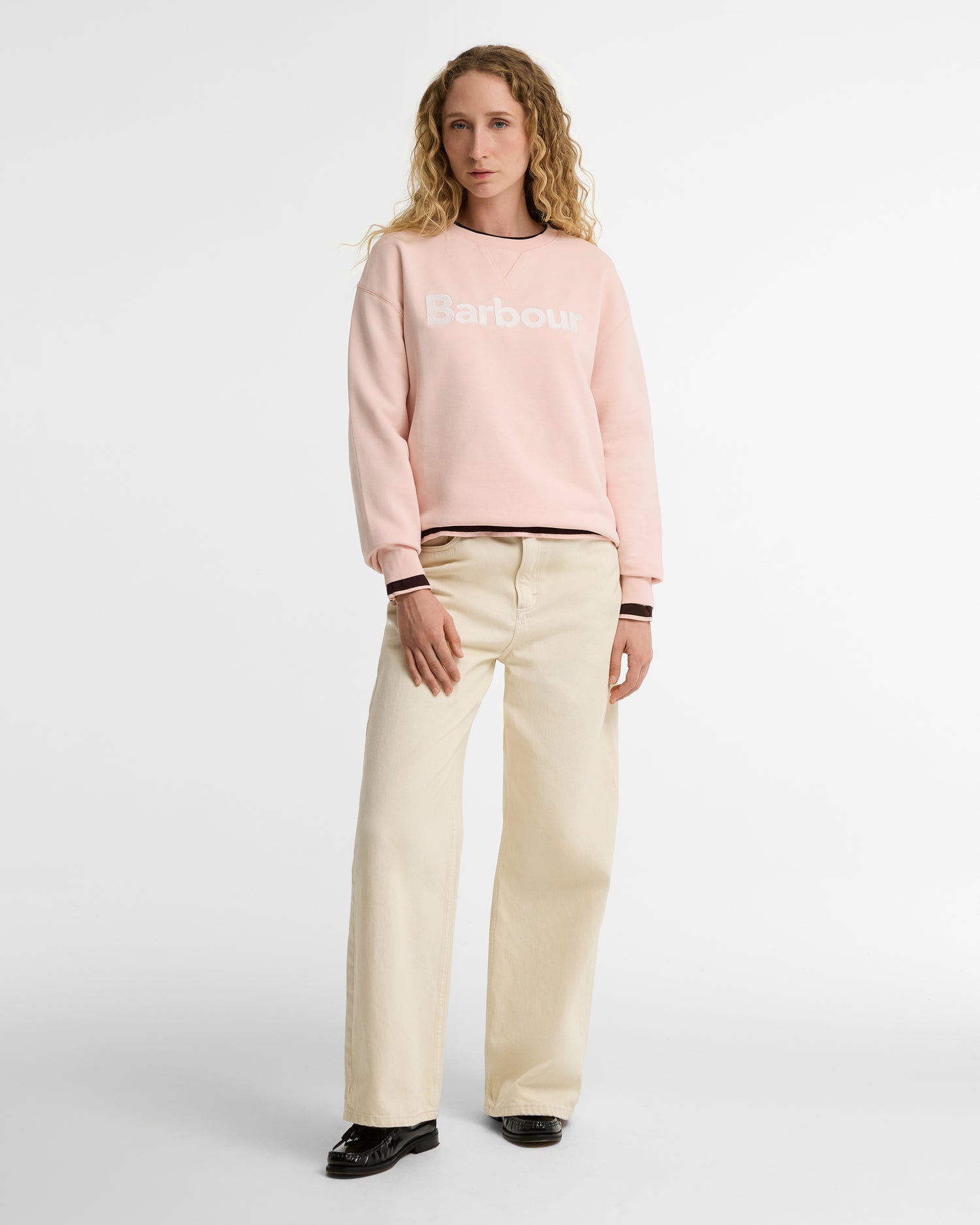 Barbour Hartland Crew Sweatshirt Pink