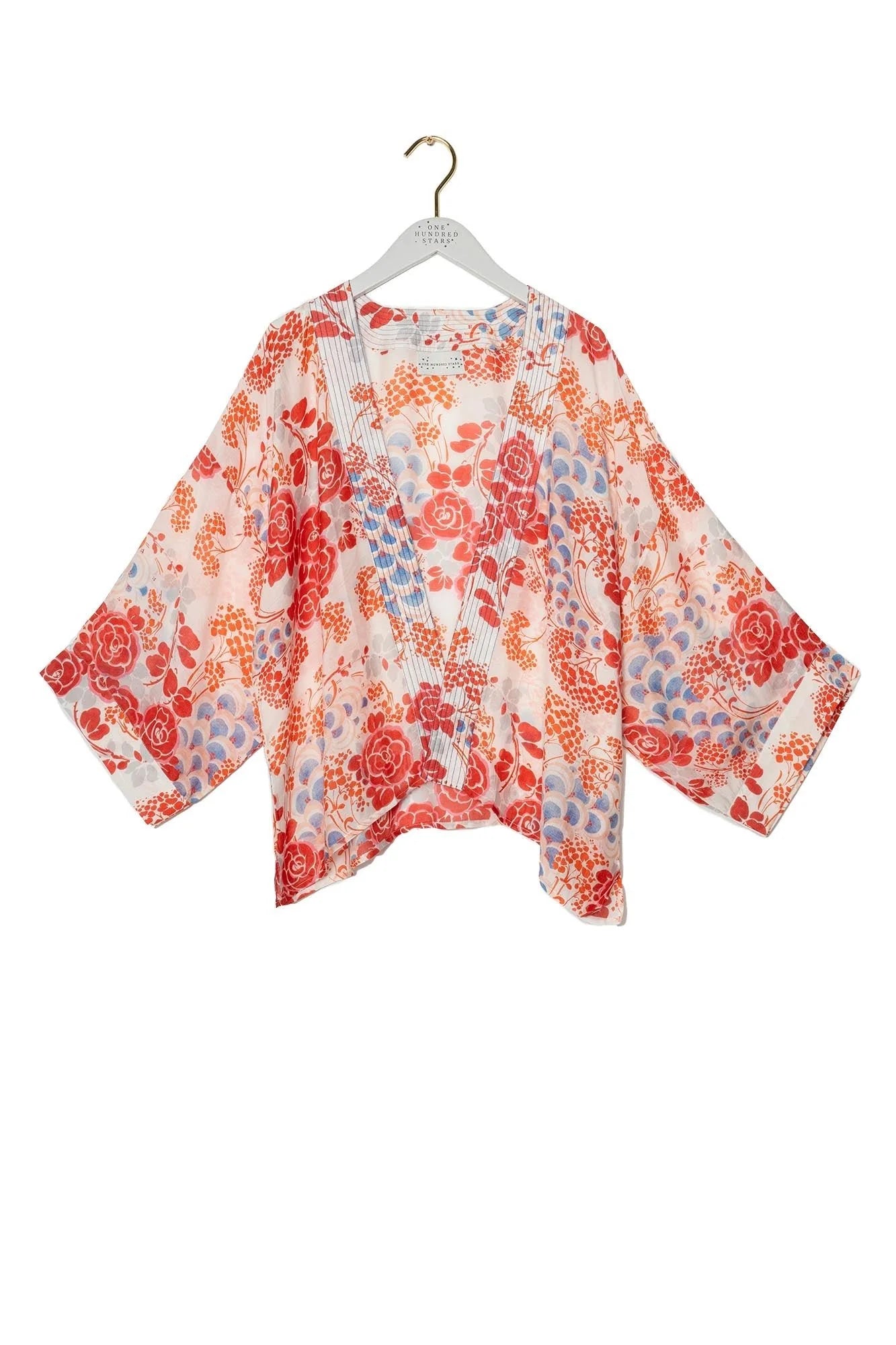 One Hundred Stars Confetti Scarlet Kimono