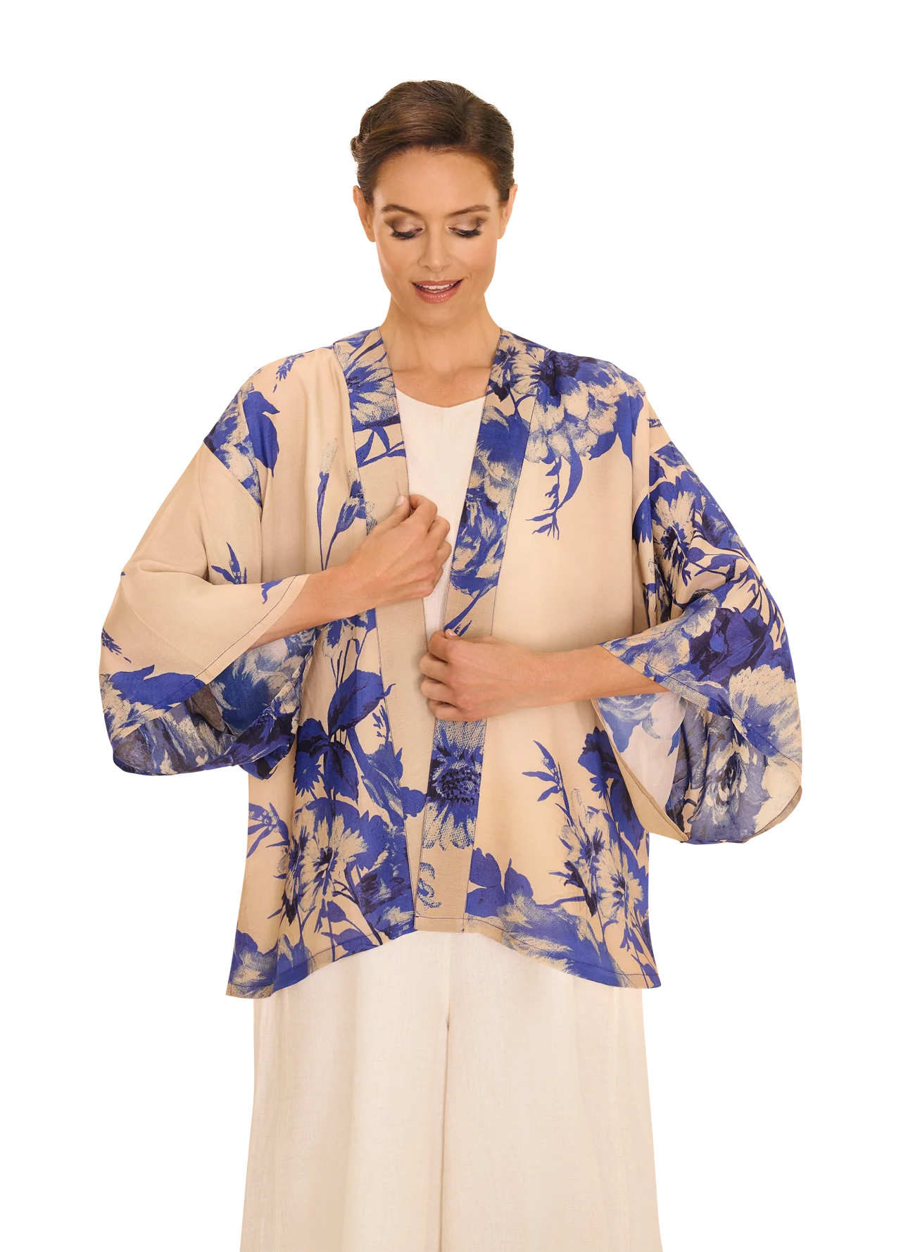 Powder Kimono Jacket China Blue Blooms