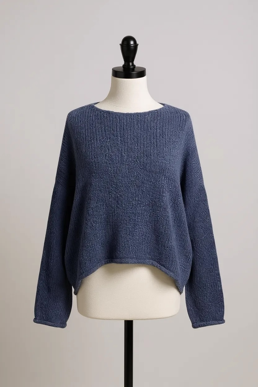 Neirami Flared Alpaca Sweater Forest Green
