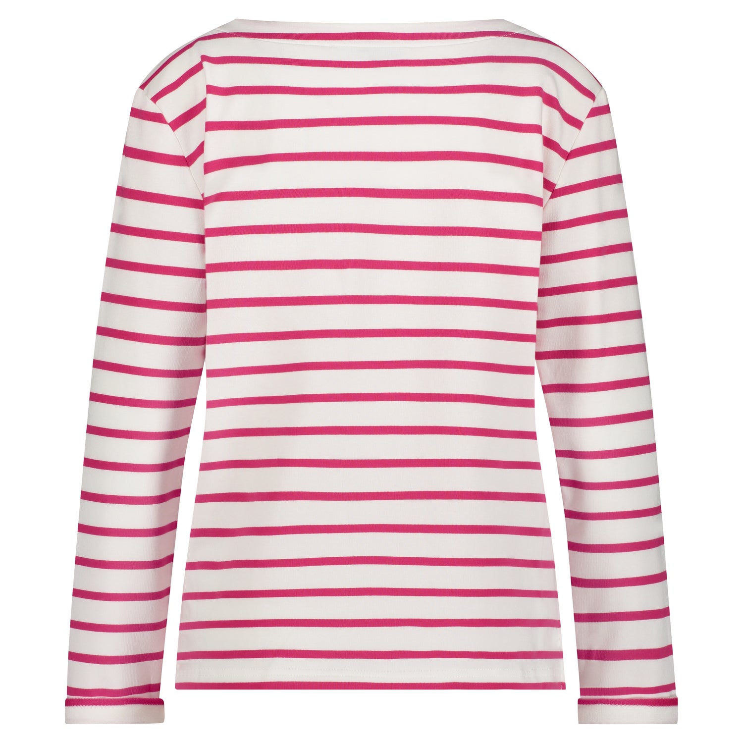 Red Button Terry Stripe Top