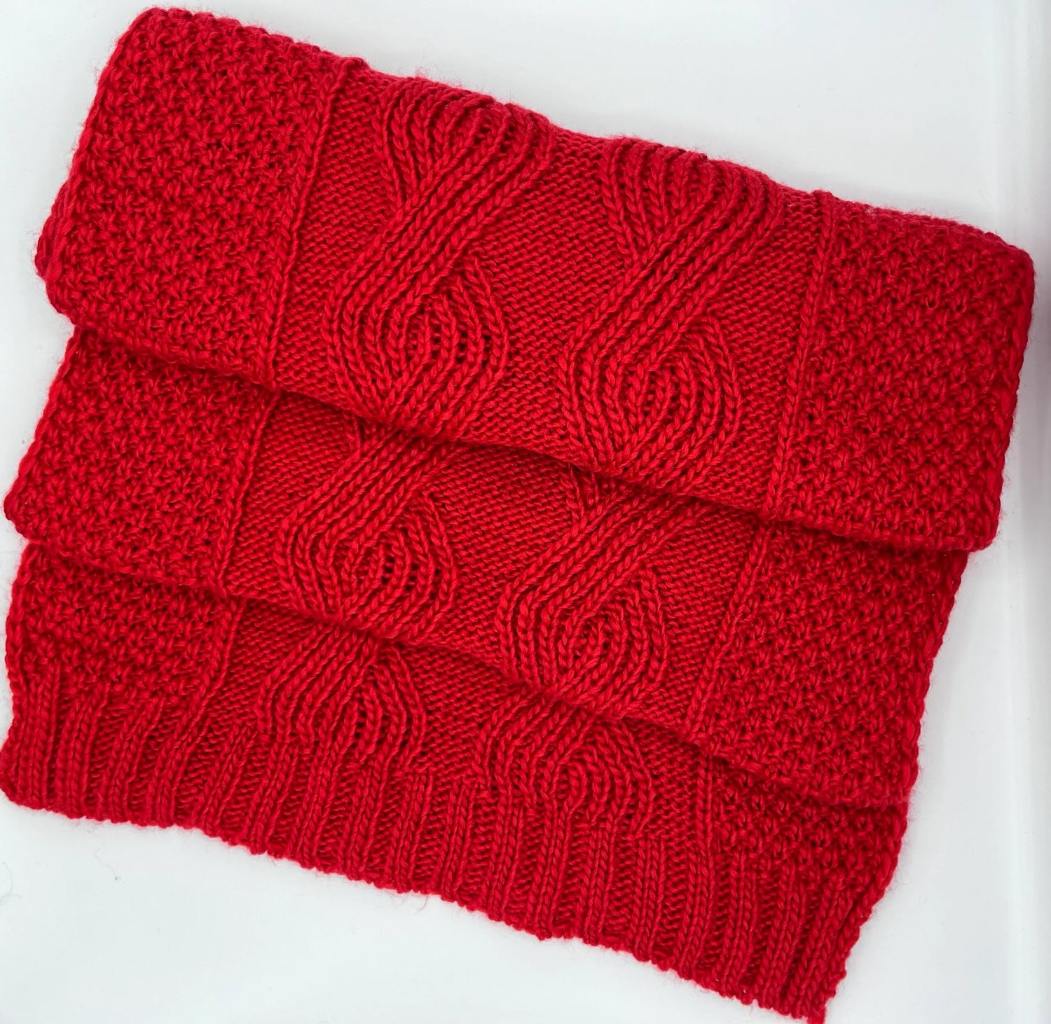 Soft Cable Knit Scarf