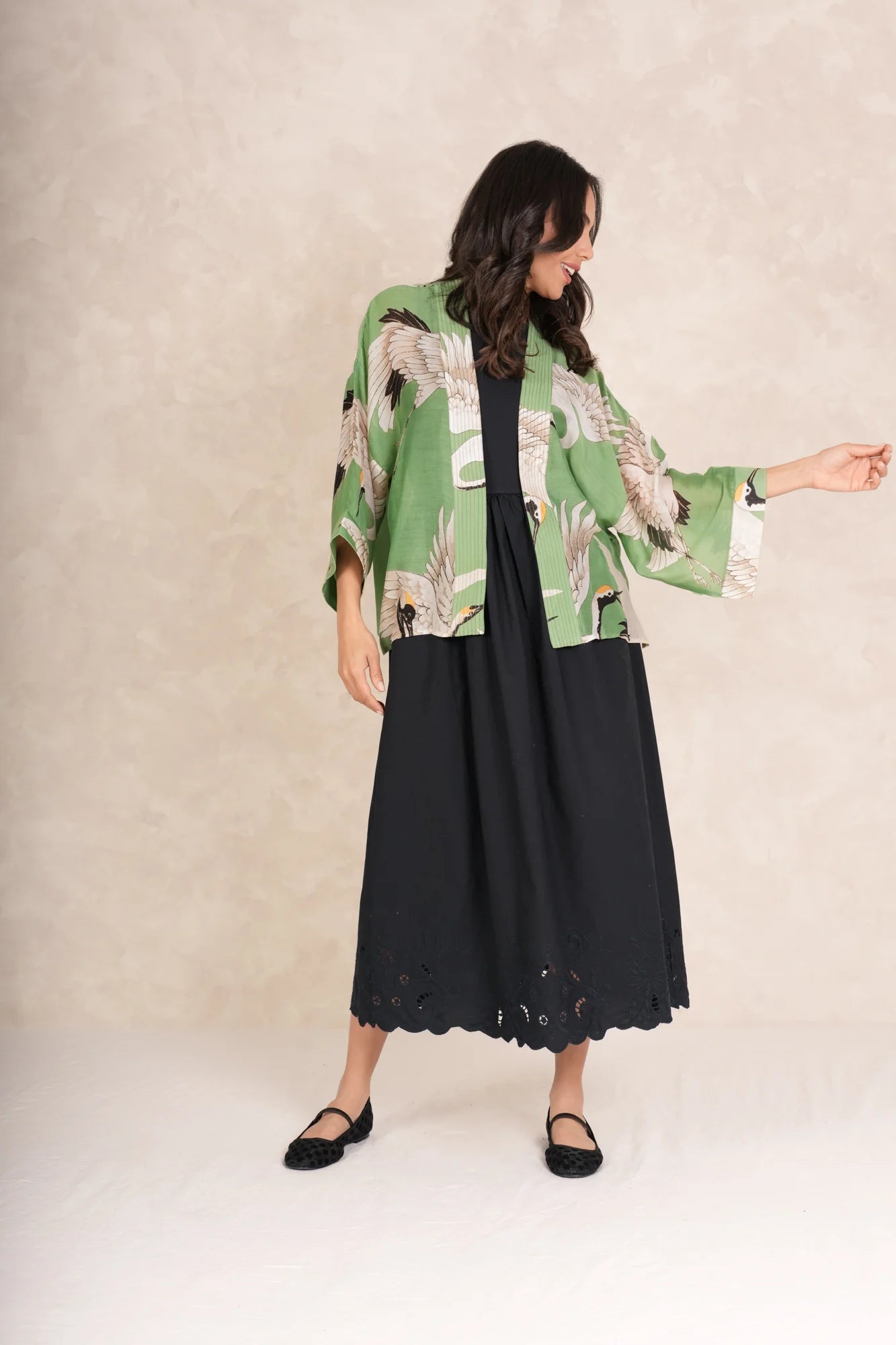 One Hundred Stars Stork Kimono