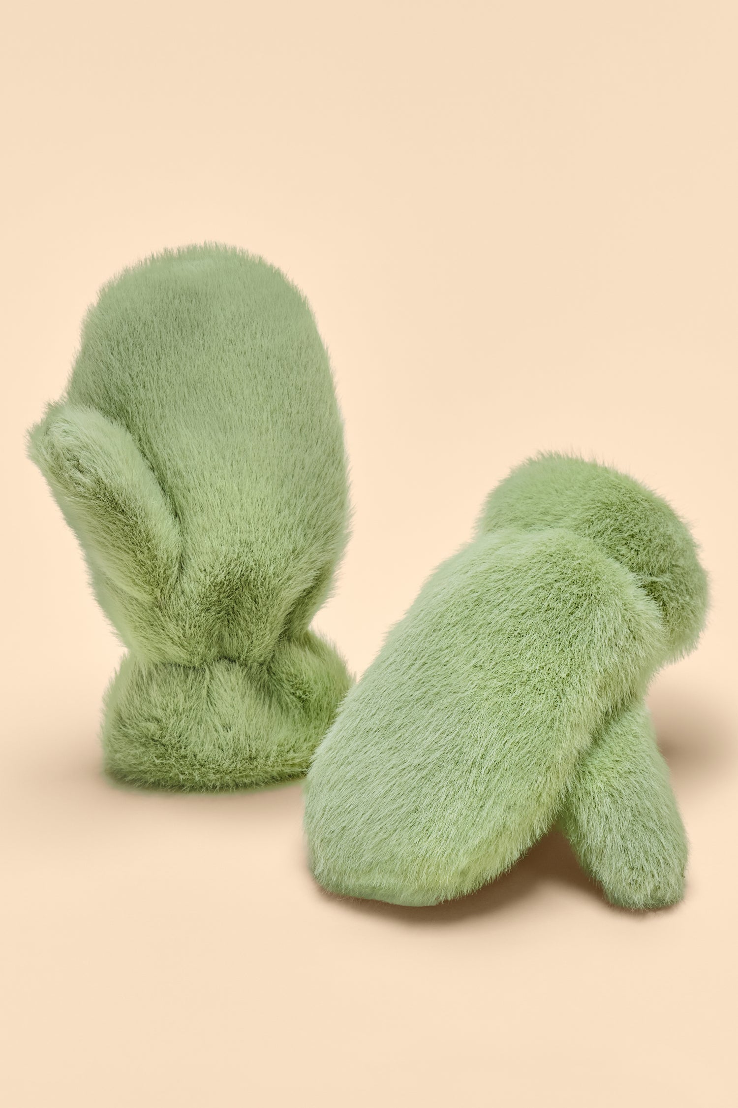 Kids Fluffy Teddy Mittens