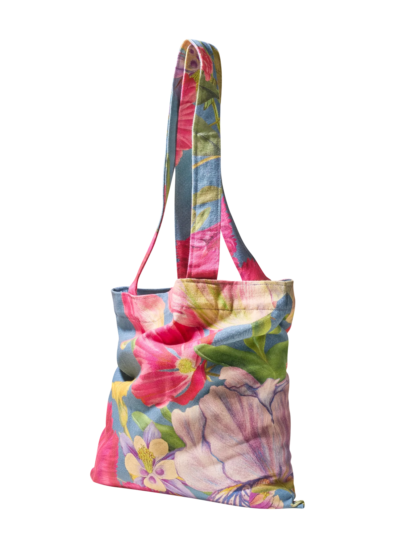 Powder Canvas Tote Bag Floral Study Denim