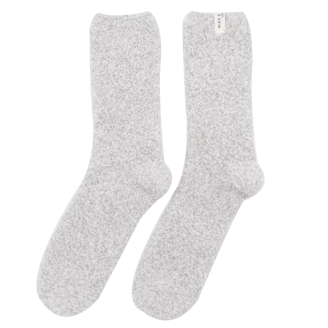 Fuzzy Plain Socks