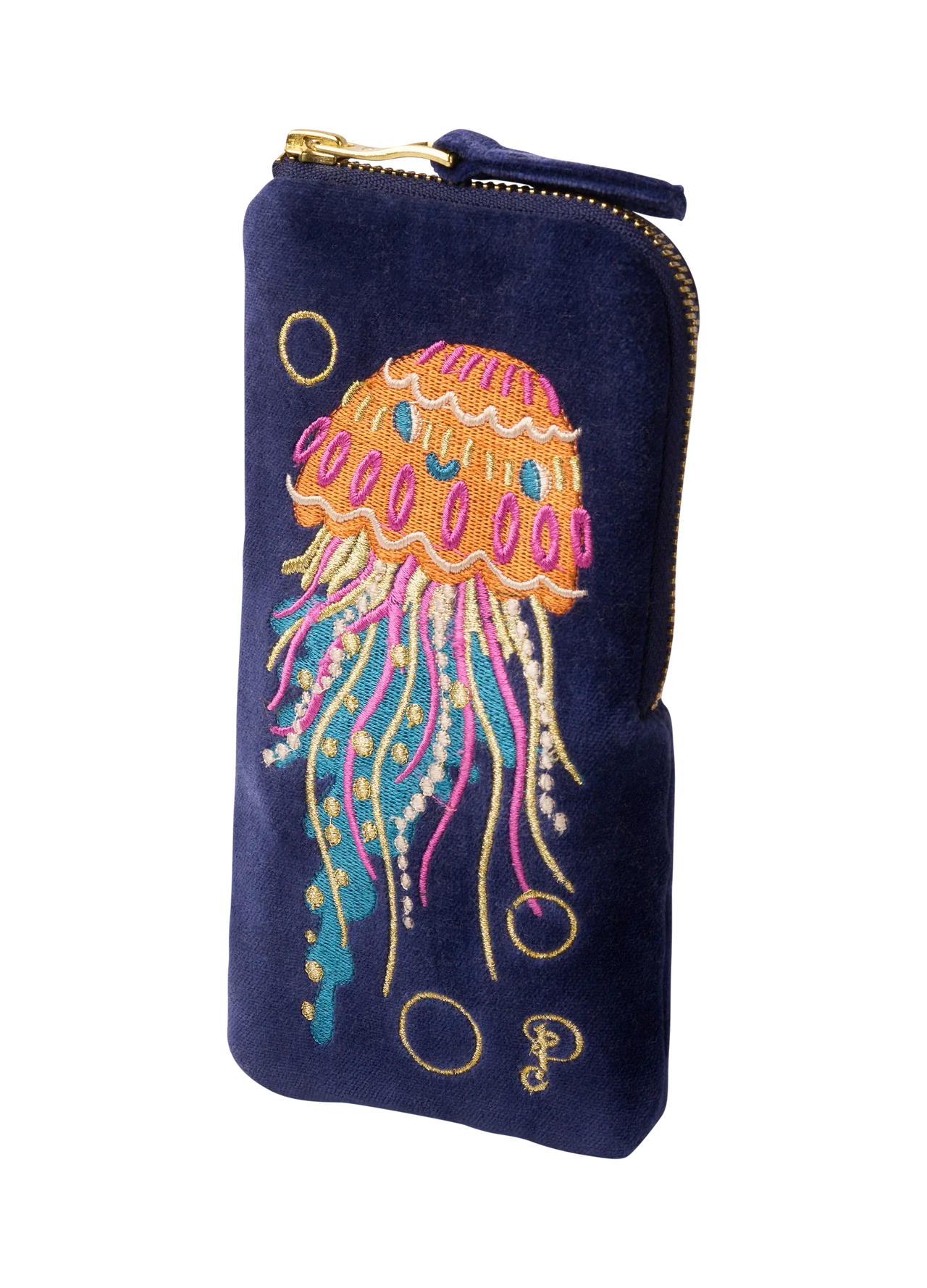 Powder Velvet Sunglasses Pouch Jolly Jellyfish