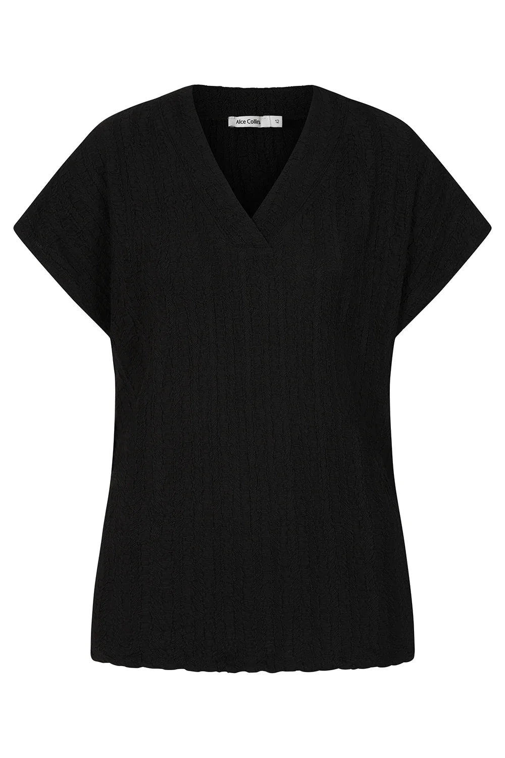 Alice CollinsAlice Collins 365 Short Sleeve TopTopsBlack - Blue Water Clothing