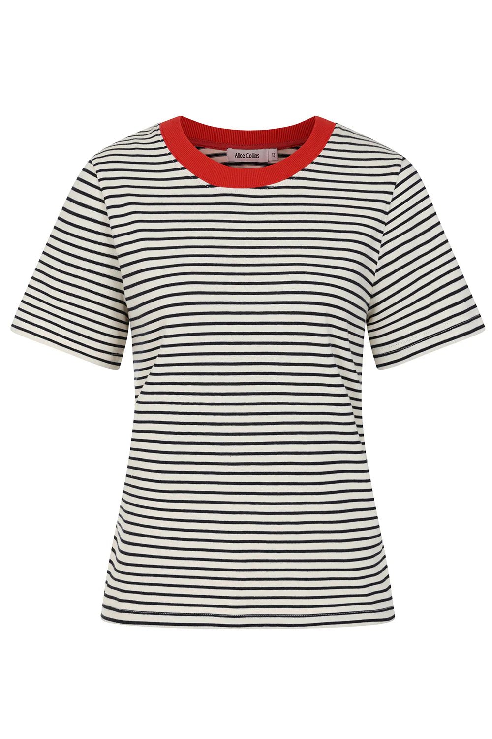 Alice CollinsAlice Collins Miley T-ShirtTopsRed/Rich Navy - Blue Water Clothing