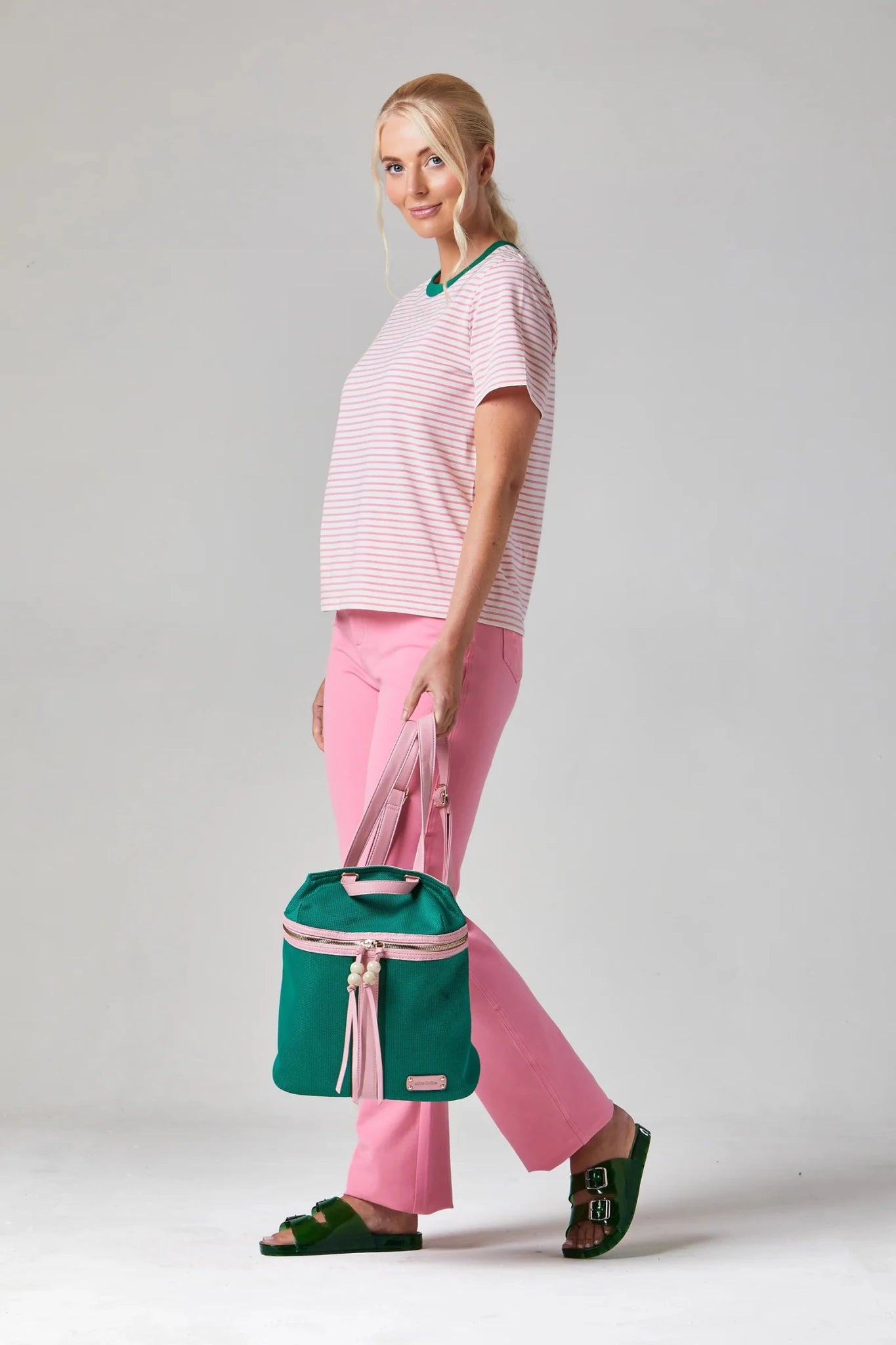 Alice CollinsAlice Collins Miley T-ShirtTopsGreen Pepper/Candyfloss - Blue Water Clothing