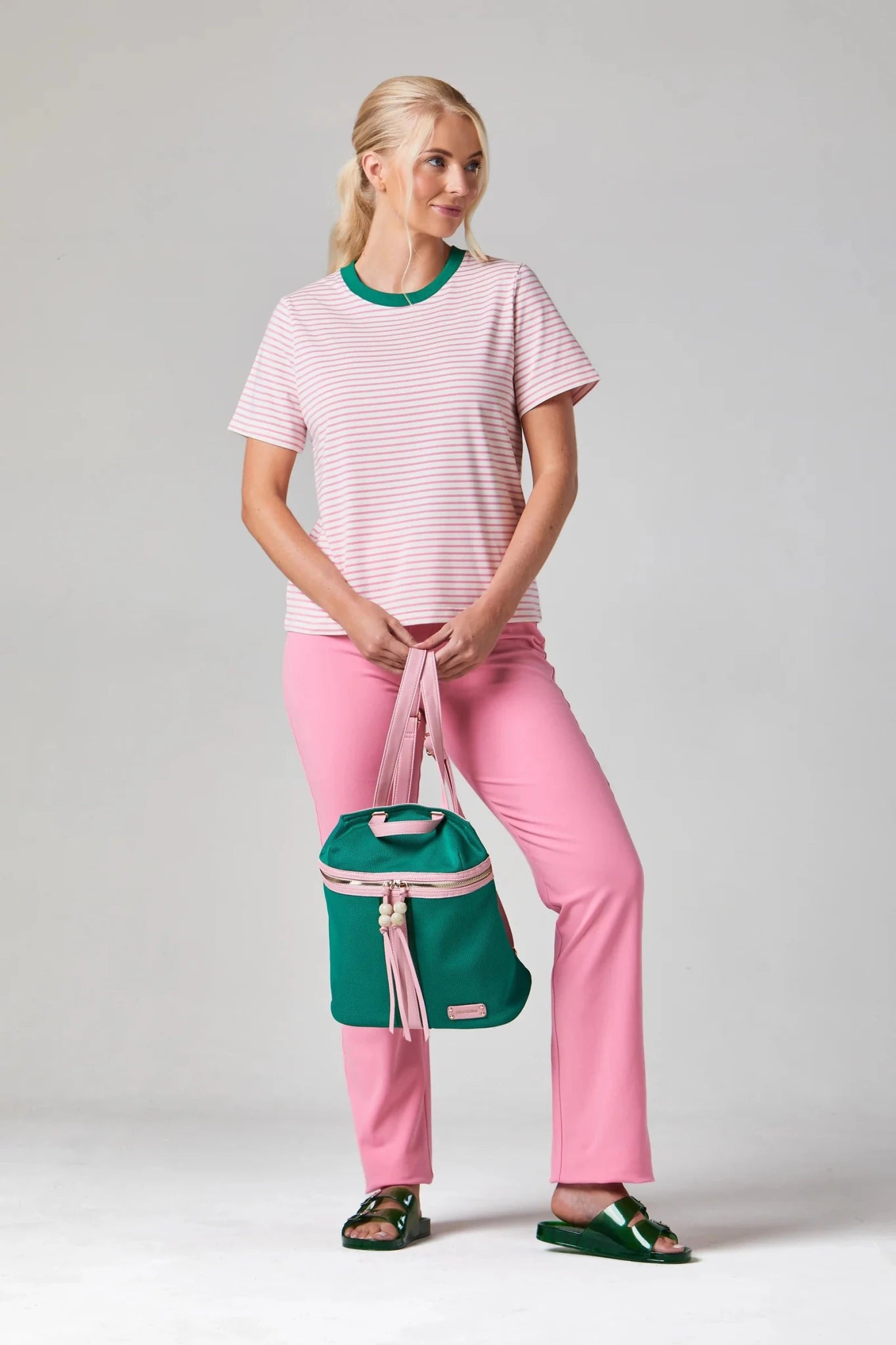 Alice CollinsAlice Collins Miley T-ShirtTopsGreen Pepper/Candyfloss - Blue Water Clothing