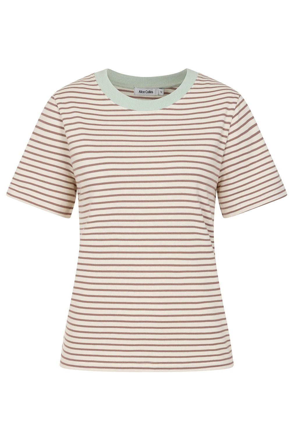 Alice CollinsAlice Collins Miley T-ShirtTopsSea Foam/Pebble - Blue Water Clothing