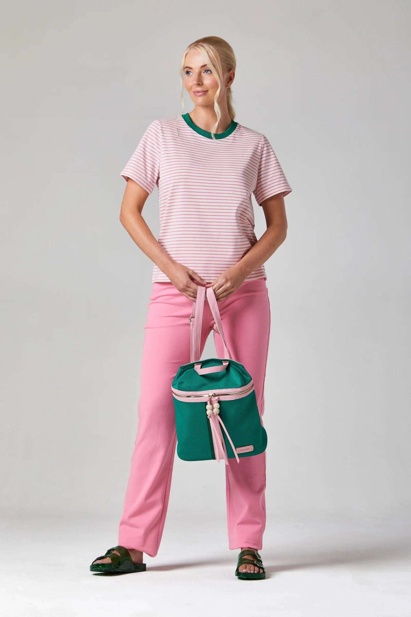 Alice CollinsAlice Collins Miley T-ShirtTopsGreen Pepper/Candyfloss - Blue Water Clothing